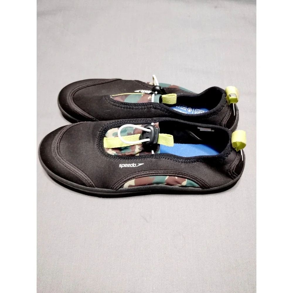 Speedo Camouflage Black Surfwalker Resort Water Shoes Swim Aqua Quick Dry Kids L